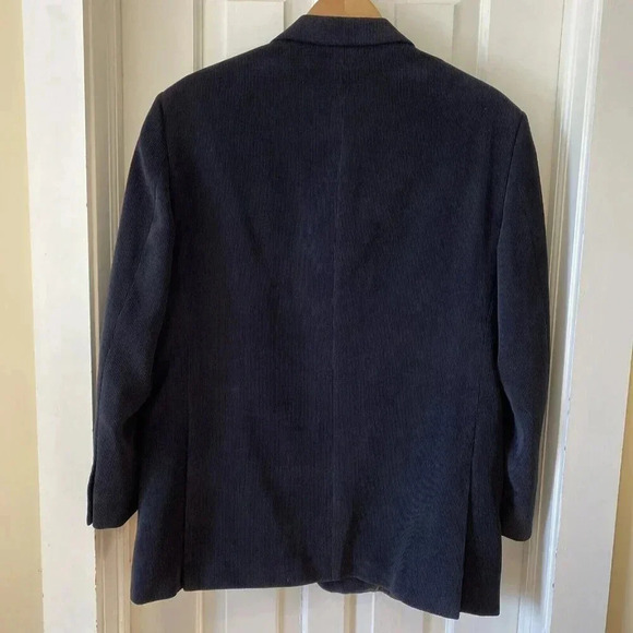 Pronto Uomo Men’s Corduroy Blazer Jacket Black 40 Short Preppy Academia Casual - Picture 3 of 16